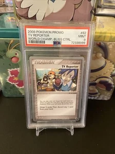 Pokemon TGC - TV REPORTER 82/101 - 2008 World Championship Bliss Control - PSA 9 - Picture 1 of 2