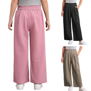 Kids Girls Trousers Skateboarding Tracksuit Dancing Pants Hip Hop Corduroy - Picture 1 of 44