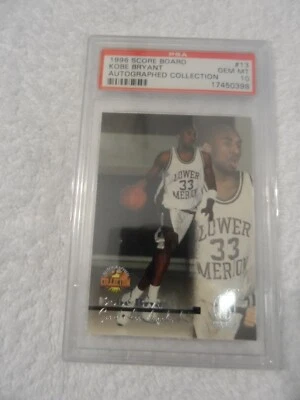 1996 Score Board Rookie RC #13 Kobe Bryant Autographed Collection PSA 10 GEM MT - Image 1 of 2