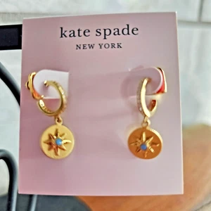 kate spade- My Medallion- Pave Huggies Earrings- Clear/Gold- NWT- $58 - Picture 1 of 4