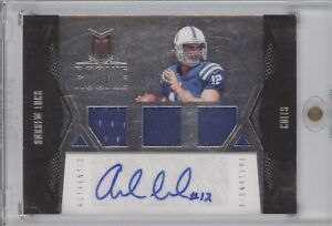 ANDREW LUCK 2012 PANINI #101 ROOKIE PREMIER TRIPLE JERSEY AUTO 222/399 COLTS RC