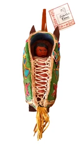 Native American Indian Papoose Baby Cradle Board Deana Broughton Cherokee Artist - Picture 1 of 9