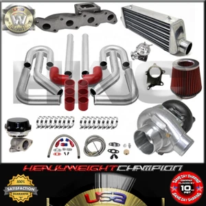 Turbo Kit T3/T4 for Nissan KA24 240SX S13 S14 Altima FMIC PK WG BOV Manifold RD - Picture 1 of 7