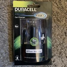 Duracell Rechargeable Car Charger Hi-Performance Apple Fast Charging iPhone iPad