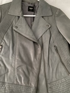 oasis grey leather jacket
