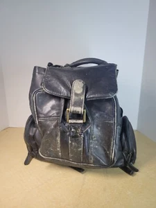 Mochila de senderismo resistente vintage de cuero genuino envejecido hecha en Columbia - Imagen 1 de 11