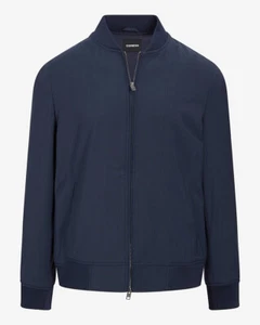 Express - Navy Wool Blend Bomber Jacket - 2 Way Zipper - XS Size - New w/ tags - Picture 1 of 4