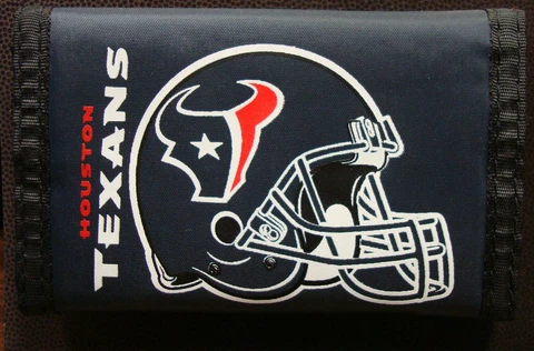 HOUSTON TEXANS OFFICIAL TEAM LOGO NYLON TRIFOLD WALLET NEW RICO INDUSTRIES Cover