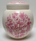 Rare Vinatge 1930'S Sadler Pink Floral Ginger Jar With Lid