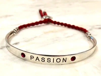 Brighton PASSION Bracelet Silver Plated Red Cord New - Image 1 of 4