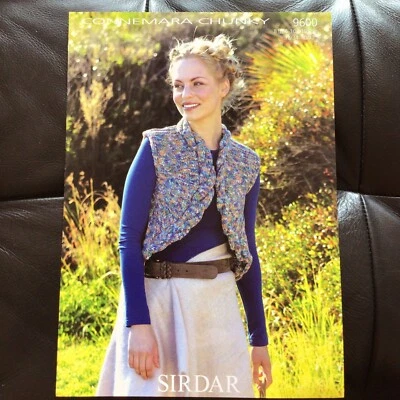 Sirdar Connemara Chunky Cable Waistcoat Knitting Pattern Sizes 32-42” 9600 - Image 1 of 3