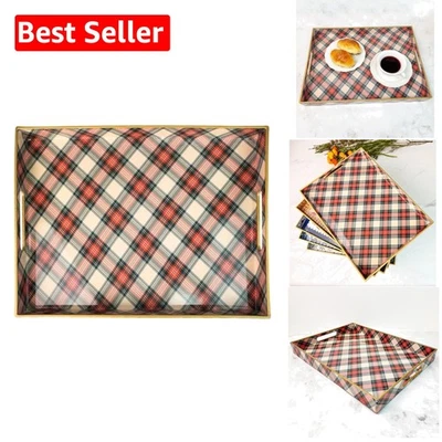 Versatile 15.7" x 11.8" Plastic Serving Tray with Handles - Perfect for Gifts! - Image 1 of 4