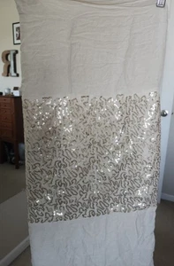 Anna & Ava Beige Sequin Coverup Shawl Wrap Scarf Accessory One Size O/S OS NWOT - Picture 1 of 10