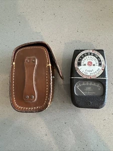 GE Meter Light Exposure Type DW-68 W & Leather Case Tested USA General Electric - Picture 1 of 7