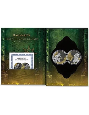 LOKI & HEIMDALL Geminus Ragnarök 2 x 1 Oz Silver Coin 5 Mark Germania 2025 - Image 1 of 4