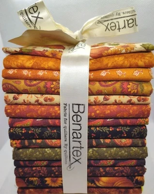 27 FAT QUARTERS  Pumpkin Patch by Cheryl  Haynes FROM BENARTEX  cotton - Image 1 of 4