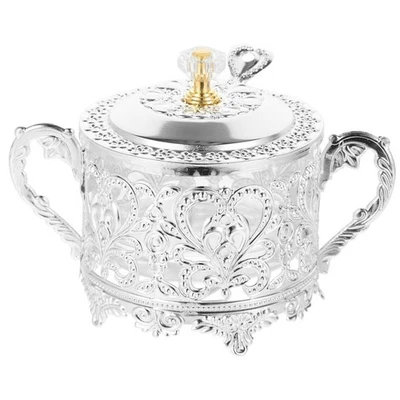 Sugar Bowl: 1Pc Turkish Sugar Bowl with Lid and Spoon Condiment Pots Seasonin... - Image 1 of 4