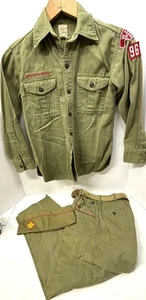 Vintage 60er Jahre Boy Scouts of America Uniform Hemd, Hose, Gürtel & Mütze Indiana - Bild 1 von 15