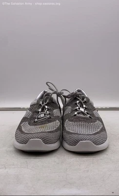 Zapatillas deportivas Michael Kors Skyler para mujer tejidas plateadas con cordones talla 7 M Foto 1 de 4