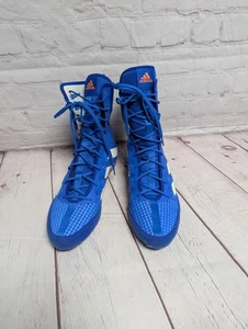Adidas Box Hog 4 Zapatos de Boxeo Azul Blanco GW1402 Hombres Talla 10 Nuevos sin Caja - Imagen 1 de 8