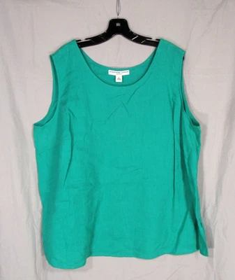 Pulôver JOSEPHINE CHAUS Feminino LINHO VERDE Sem Mangas SLIT SIDES REGATA 2/2X - Imagem 1 de 4