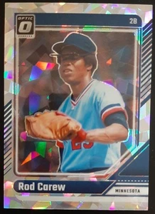 ROD CAREW 12/25 2024 PANINI DONRUSS OPTIC CRACKED ICE PRIZM HOF MINNESOTA TWINS - Picture 1 of 5
