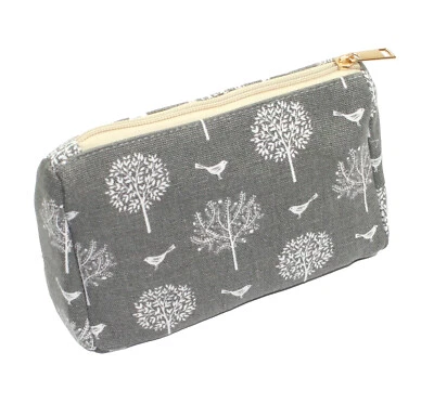 The Olive House® Womens Mulberry Tree & Bird Design Floral Canvas Make Up Bag