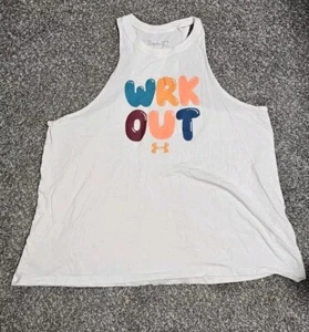🔥Under Armour Tank Shirt Damen weiß ärmellos Wrk Out Training - Bild 1 von 3