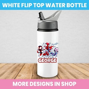BOTELLA DE AGUA SPIDEY PERSONALIZADA CUALQUIER NOMBRE ALUMINIO 600ML - Imagen 1 de 2