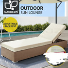 Gardeon Sun Lounge Outdoor Wicker Lounger Day Bed Cushion Patio Furniture Pool B