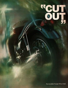 1969 Triumph Full Line Motorcycles "Cut Out" Original 4-Page Color Ad  - Picture 1 of 3