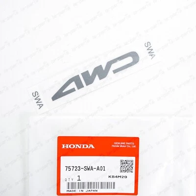 Nueva calcomanía adhesiva genuina OEM Honda 07-09 CR-V 4x4 75723-SWA-A01 Foto 1 de 4