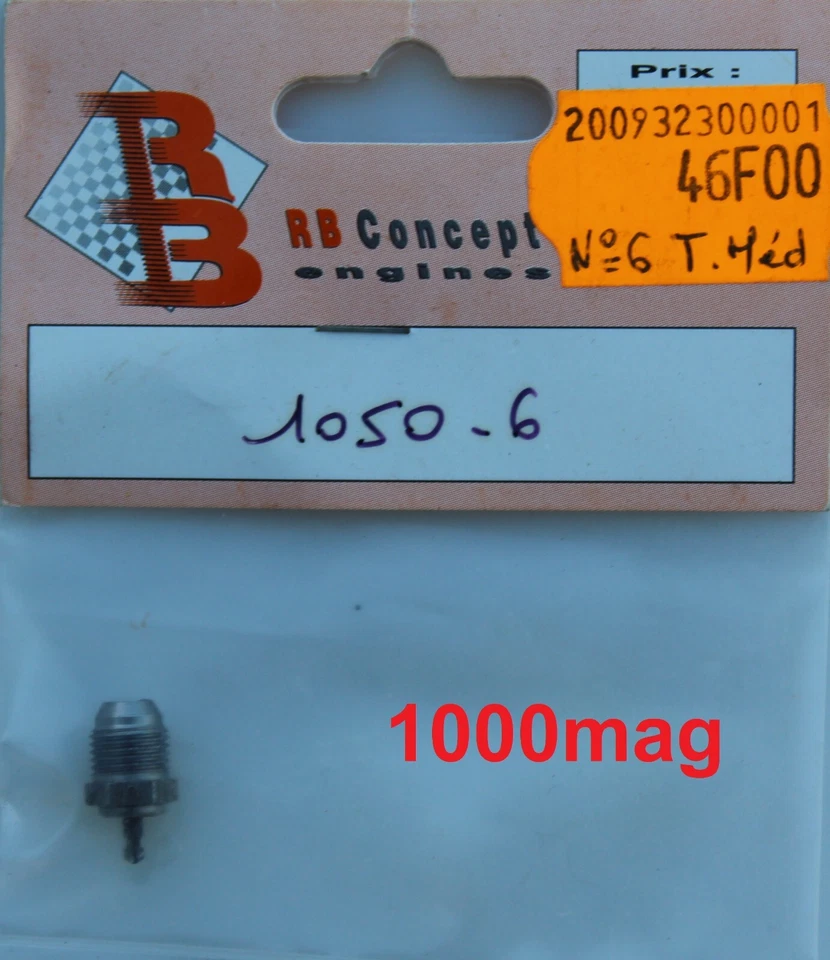 RB CONCEPT ENGINE BOUGIE TURBO N°6 / 1050-6 / TOP NOVAROSSI REX PICCO OS - Image 1 of 1
