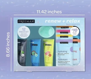 Freeman Renew Relax Face Mask Deep Cleansing Pore Kit 12 PIECES Gift - Picture 1 of 3