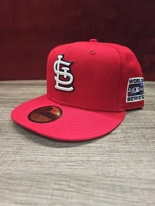 Men's New Era Red St. Louis Cardinals 2006 World Series Wool 59FIFTY Fitted Hat½ - Picture 1 of 6