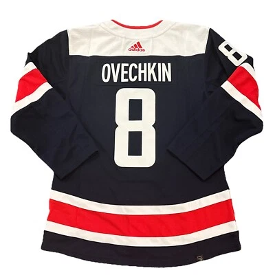 Camiseta de los Washington Capitals Alex Ovechkin para hombre Adidas 44 correa de lucha azul nueva con etiquetas Foto 1 de 4