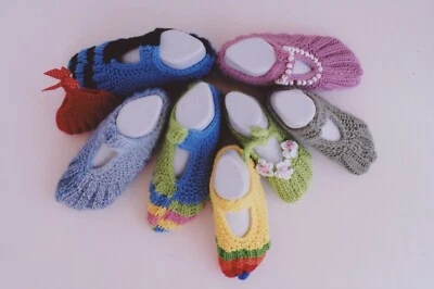 Ann Norling KNITTING PATTERN #16B Mary Jane Slippers - Children & Women - Image 1 of 3