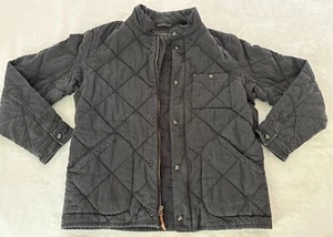 J Crew Outerwear Diamond Quilted SUSSEX Jacket Gray Mens LRG Zip Snap PrimaLoft - Picture 1 of 19