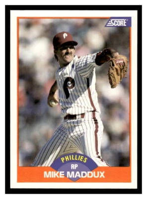 1989 Score  #393 Mike Maddux - Philadelphia Phillies - Image 1 of 2