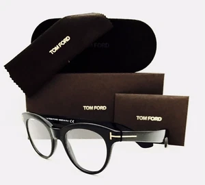 New Tom Ford Reading Glasses TF 5378 001 49-20 145 Black & Gold Frames Readers - Picture 1 of 12