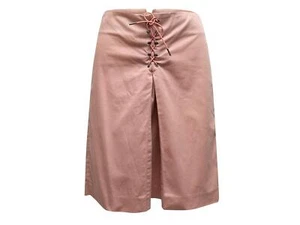 Vintage Peach Gucci Tom Ford Era Lace-Up Skirt Size IT 42 - Picture 1 of 6