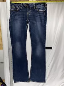 Silver Jeans Size 27/33 Tuesday Flap BootCut Jeans Blue Denim Women - Picture 1 of 4