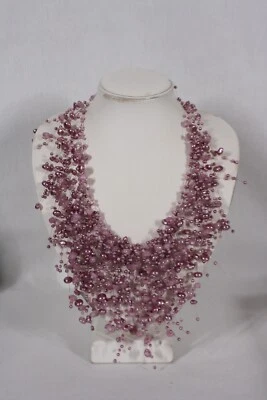 КРАСИВЫЕ ЖЕНСКИЕ ЗНАКИ И СПЕНСЕР АКРИЛОВАЯ ЛАВАНДА СВАДЕБНЫЙ НАГРУДНИК ОЖЕРЕЛЬЕ 19» - Изображение 1 из 4