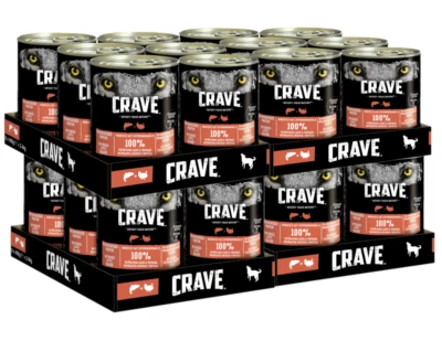 24x400g Crave Hundefutter Nassfutter Dose mit Lachs & Truthahn - Bild 1 von 4