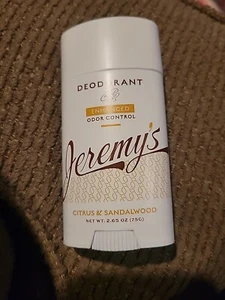 Jeremy's Razors DEODORANTE NATURALE UOMO agrumi e legno di sandalo 2,65 oz - Foto 1 di 2