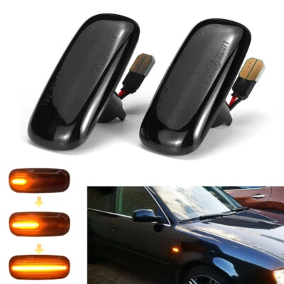Dynamic LED Side Marker Signal Light For Audi A8 4D 1996-2002 A6 4B C5 1997-2005 - Image 1 of 4