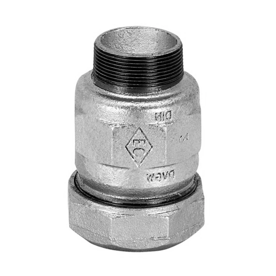 BIGIUNTO ZINCATO GIUNTO RAPIDO FILETTATO MASCHIO IN GHISA ATUSA art. 705 ATUSA - Immagine 1 di 1