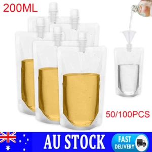 DRINK Bag Liquid Pouch JUICE Milk SPOUT BULK 50/100PCS STAND UP Bags Reusable - Picture 1 of 12