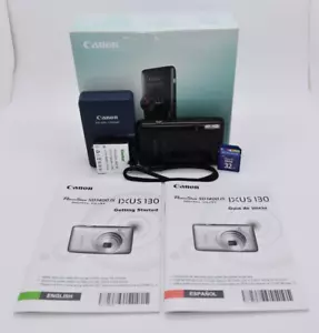 Canon PowerShot ELPH SD1400 IS Digital Camera Black 14.1MP Complete - Tested ✅ - Picture 1 of 11
