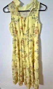 Ava & Yelly Floral Dress Size 12 yellow beautiful for summer - Picture 1 of 8